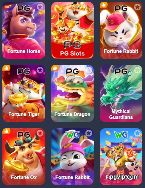 Tela do app mobile pgvip.com com acesso rápido e bônus